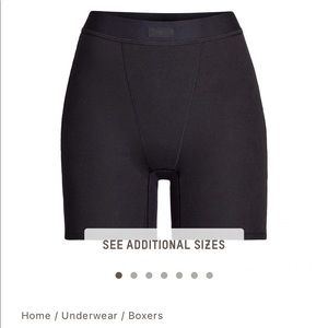 SKIMS - NWT Cotton Rib Boxer - Soot - Size S